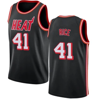 Men's Glen Rice Miami Heat Black Swingman Fashion Hardwood Classics Jersey