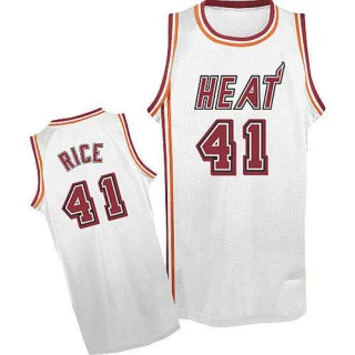 Men's Glen Rice Miami Heat White Swingman Throwback Finals Patch Jersey