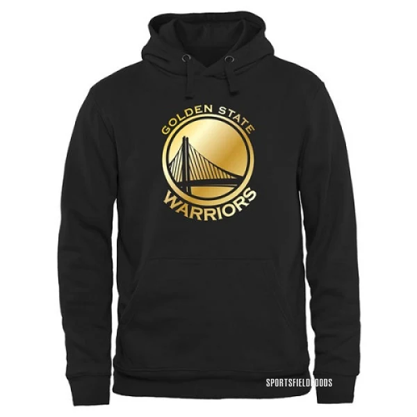 Men's Golden State Warriors Gold Collection Pullover Hoodie - Black