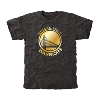 Men's Golden State Warriors Gold Collection Tri-Blend T-Shirt - Black