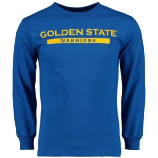 Men's Golden State Warriors Gold Cut and Paste Long Sleeve T-Shirt - Royal