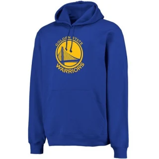 Men's Golden State Warriors Gold Logo Pullover Hoodie Sweatshirt - Royal