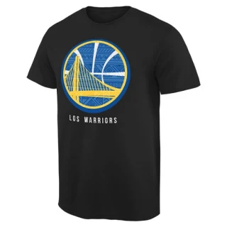 Men's Golden State Warriors Gold Noches Enebea T-Shirt - Black
