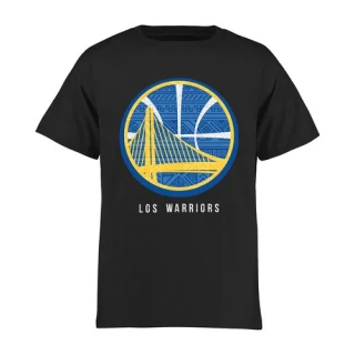 Men's Golden State Warriors Gold Noches Enebea T-Shirt - Black