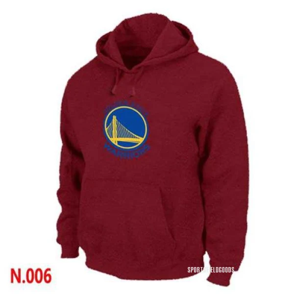 Men's Golden State Warriors Gold Pullover Hoodie - Red