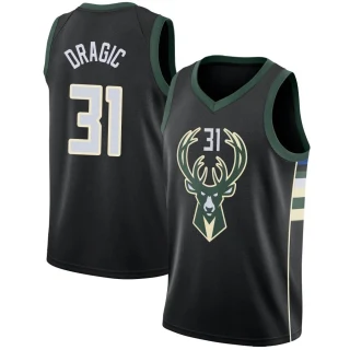 Men's Goran Dragic Milwaukee Bucks Black Swingman Jersey - Statement Edition