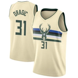 Men's Goran Dragic Milwaukee Bucks Cream Swingman Jersey - City Edition