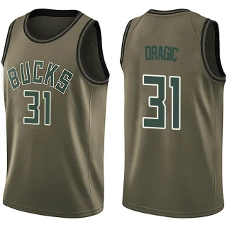 Men's Goran Dragic Milwaukee Bucks Green Swingman Salute to Service Jersey