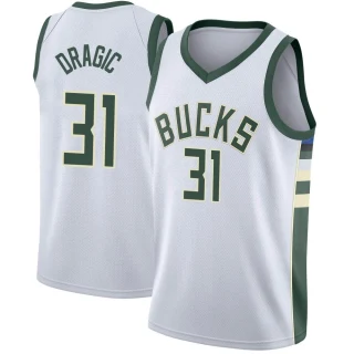 Men's Goran Dragic Milwaukee Bucks White Swingman Jersey - Association Edition