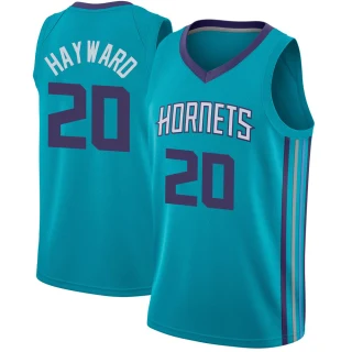 Men's Gordon Hayward Charlotte Hornets Teal Swingman Jordan Brand Jersey - Icon Edition