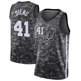 Men's Gorgui Dieng San Antonio Spurs Black Swingman Jersey - City Edition