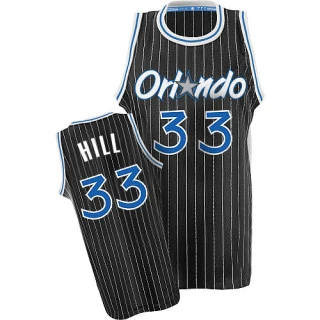 Men's Grant Hill Orlando Magic Black Authentic Throwback Jersey