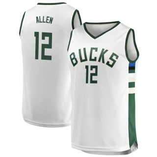 Men's Grayson Allen Milwaukee Bucks White Fast Break Jersey - Association Edition