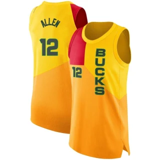 Men's Grayson Allen Milwaukee Bucks Yellow Swingman 2018/19 Jersey - City Edition