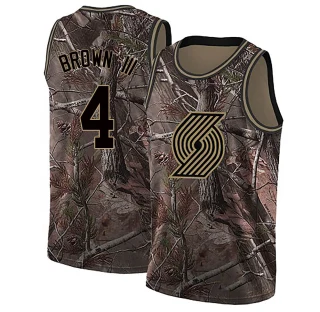 Men's Greg Brown III Portland Trail Blazers Brown Swingman Camo Realtree Collection Jersey