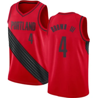 Men's Greg Brown III Portland Trail Blazers Red Swingman Jersey - Statement Edition