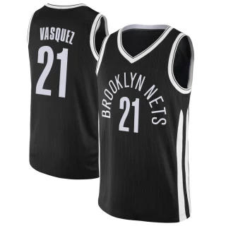 Men's Greivis Vasquez Brooklyn Nets Black Swingman Jersey - City Edition