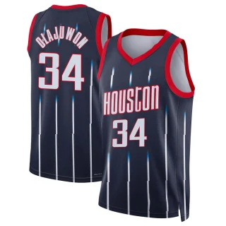 Men's Hakeem Olajuwon Houston Rockets Navy Swingman 2021/22 City Edition Jersey