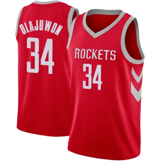 Men's Hakeem Olajuwon Houston Rockets Red Swingman Jersey - Icon Edition