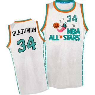 Men's Hakeem Olajuwon Houston Rockets White Authentic 1996 All Star Throwback Jersey