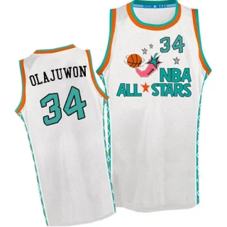 Men's Hakeem Olajuwon Houston Rockets White Swingman 1996 All Star Throwback Jersey