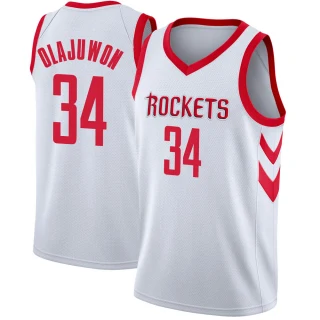 Men's Hakeem Olajuwon Houston Rockets White Swingman Jersey - Association Edition