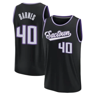 Men's Harrison Barnes Sacramento Kings Black Fast Break 2021/22 Replica City Edition Jersey