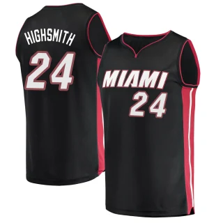 Men's Haywood Highsmith Miami Heat Black Fast Break Jersey - Icon Edition