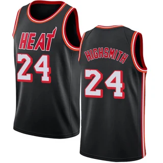 Men's Haywood Highsmith Miami Heat Black Swingman Fashion Hardwood Classics Jersey