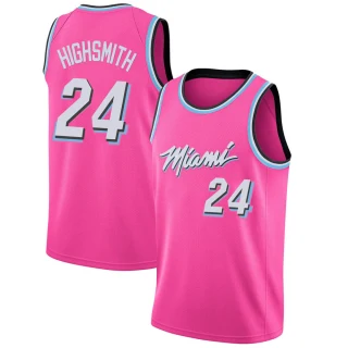 Men's Haywood Highsmith Miami Heat Pink Swingman 2018/19 Jersey - Earned Edition
