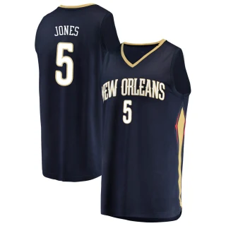 Men's Herbert Jones New Orleans Pelicans Navy Fast Break Jersey - Icon Edition