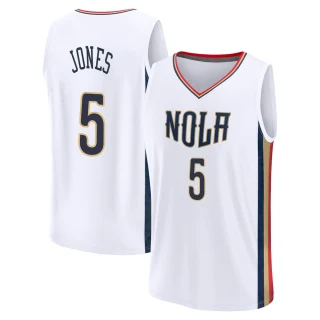 Men's Herbert Jones New Orleans Pelicans White Fast Break 2021/22 Replica City Edition Jersey