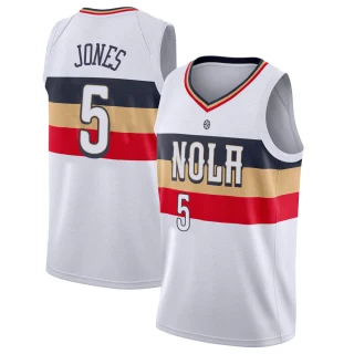 Men's Herbert Jones New Orleans Pelicans White Swingman 2018/19 Jersey - Earned Edition