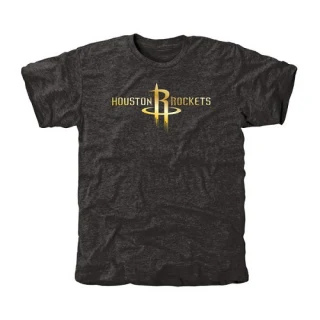 Men's Houston Rockets Gold Collection Tri-Blend T-Shirt - Black