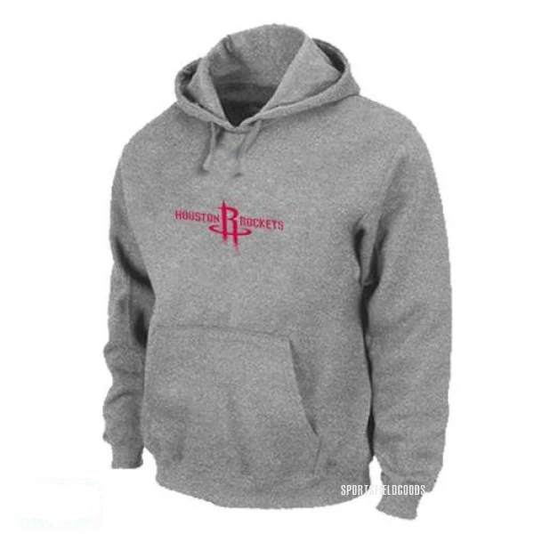 Men's Houston Rockets Grey Pullover Hoodie -