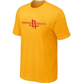 Men's Houston Rockets Yellow Big & Tall Primary Logo T-Shirt -