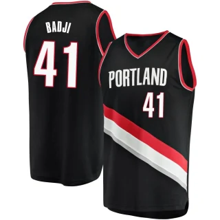 Men's Ibou Badji Portland Trail Blazers Black Fast Break Jersey - Icon Edition