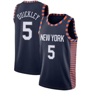 Men's Immanuel Quickley New York Knicks Navy Swingman 2018/19 Jersey - City Edition