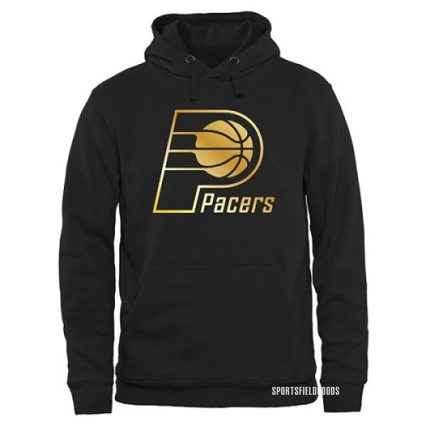 Men's Indiana Pacers Gold Collection Pullover Hoodie - Black