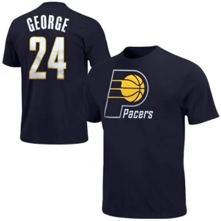 Men's Indiana Pacers Navy Game Paul George Time T-Shirt -