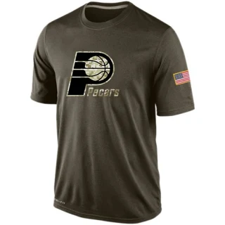 Men's Indiana Pacers Olive Salute To Service KO Performance Dri-FIT T-Shirt