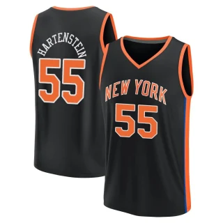 Men's Isaiah Hartenstein New York Knicks Black Fast Break 2022/23 City Edition Jersey