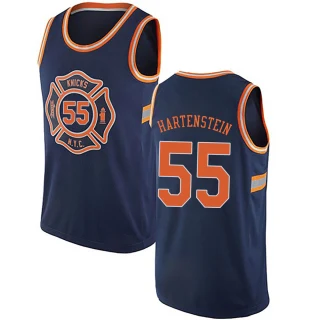 Men's Isaiah Hartenstein New York Knicks Navy Blue Authentic Jersey - City Edition
