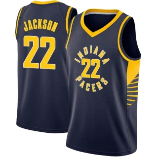 Men's Isaiah Jackson Indiana Pacers Navy Swingman Jersey - Icon Edition