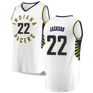 Men's Isaiah Jackson Indiana Pacers White Fast Break Jersey - Association Edition
