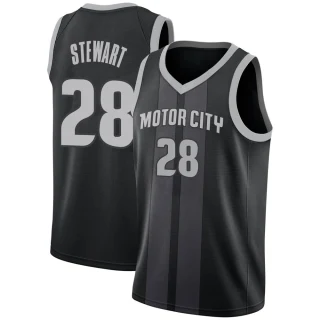 Men's Isaiah Stewart Detroit Pistons Black Swingman 2018/19 Jersey - City Edition