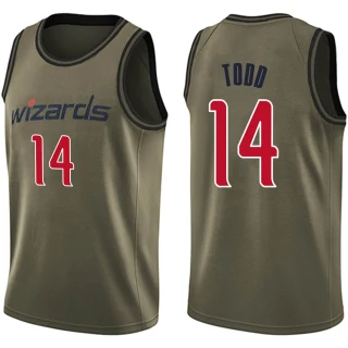 Men's Isaiah Todd Washington Wizards Green Swingman Salute to Service Jersey
