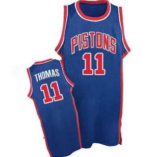 Men's Isiah Thomas Detroit Pistons Blue Swingman Throwback Jersey
