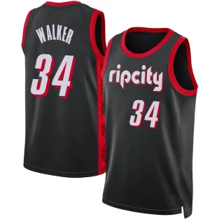 Men's Jabari Walker Portland Trail Blazers Black Swingman 2021/22 Jersey - City Edition