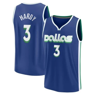Men's Jaden Hardy Dallas Mavericks Blue Fast Break 2022/23 City Edition Jersey